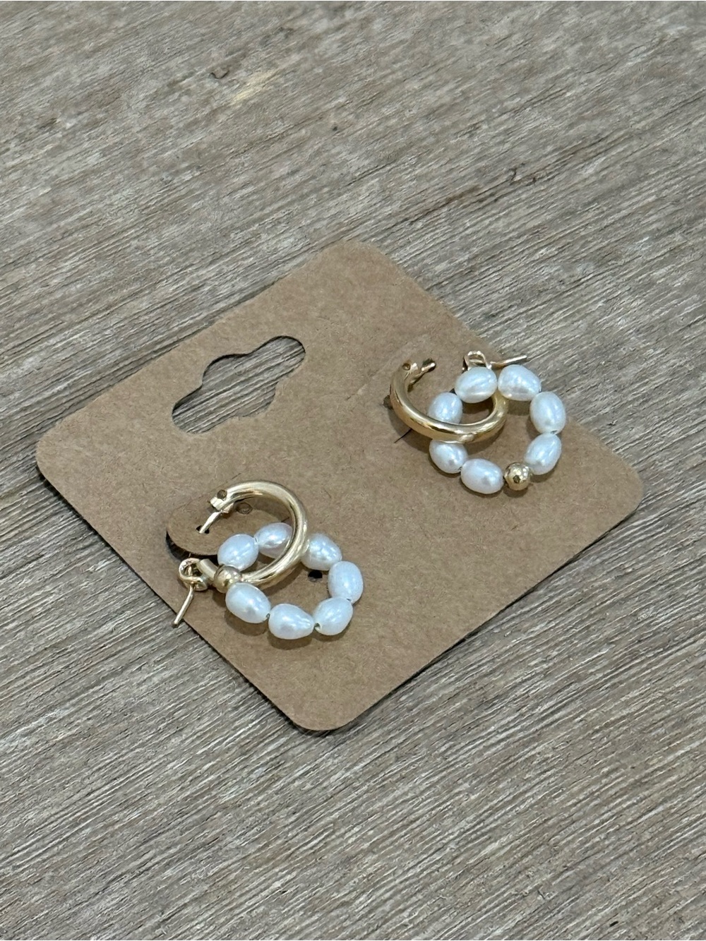 Set & Stones Pearl Halo Hoop Earrings - Picture 3 of 3